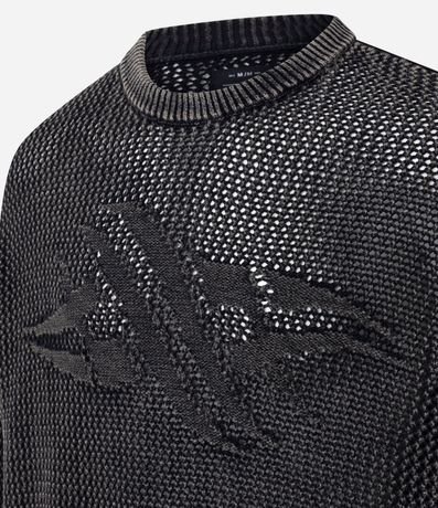 Suéter en Punto Texturizado con Detalle Jacquard Localizado 6