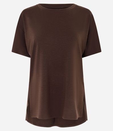 Remera Regular en Microfibra Amplia con Encajes Laterales 4