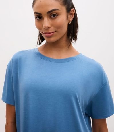 Remera Regular en Microfibra Amplia con Encajes Laterales 3