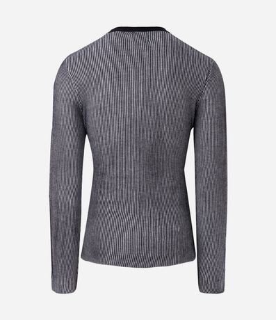 Suéter en Punto Listrado con Lettering Rebelión 2