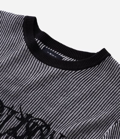 Suéter en Punto Listrado con Lettering Rebelión 3