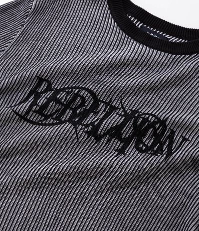 Suéter en Punto Listrado con Lettering Rebelión 4