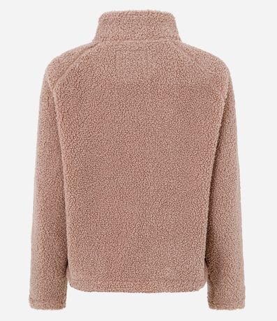 Campera Bomber Deportiva en Sherpa con Cuello Alto 7