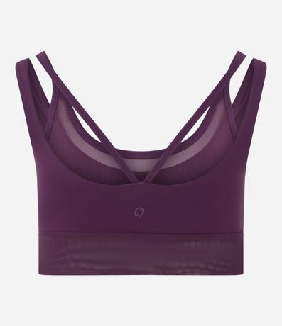 Top Deportivo en Microfibra Liso con Superposición y Copa 6