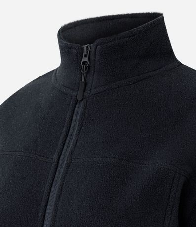Campera Pesada Deportiva en Fleece con Cuello Alto 6