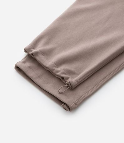 Pantalón Baggy en Algodón con Felpa con Bajo Ajustable 5