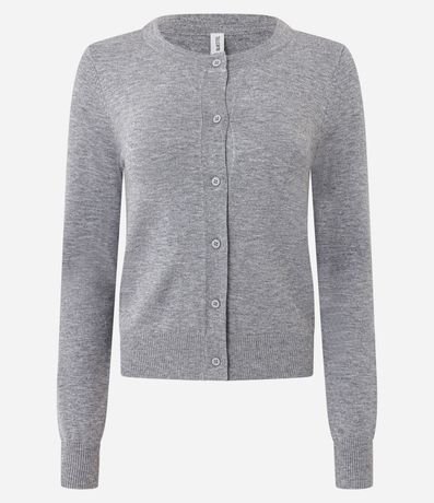 Cardigan en Viscosa en Efecto Punto con Botones 5