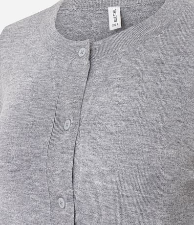 Cardigan en Viscosa en Efecto Punto con Botones 6