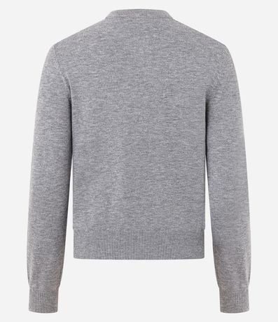 Cardigan en Viscosa en Efecto Punto con Botones 7