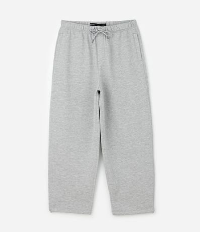 Pantalón Baggy en Algodón con Felpa con Bajo Ajustable 5