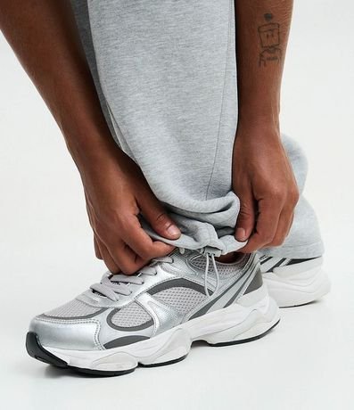 Pantalón Baggy en Algodón con Felpa con Bajo Ajustable 4