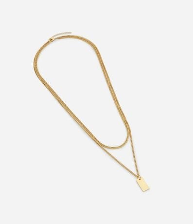 Collar Capas en Metal con Placa 3