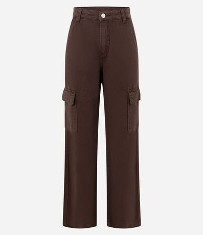 Pantalón Recto Comfort en Sarga con Bolsillos Cargo 2