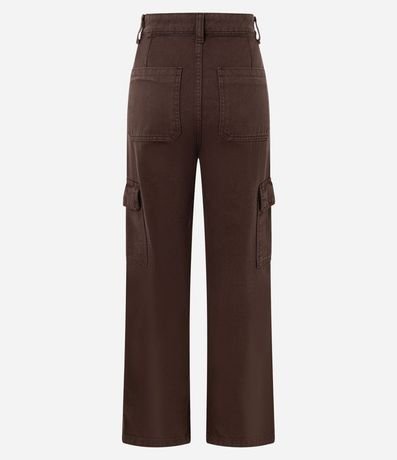 Pantalón Recto Comfort en Sarga con Bolsillos Cargo 3