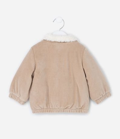 Saco Infantil Plush Canelado con Sherpa – Talle 0 a 24 Meses 2