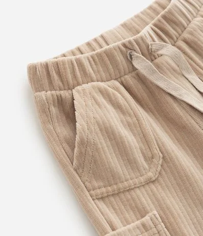 Pantalón Infantil Canelado con Bolsillos Cargo – Talle 0 a 24 Meses 7