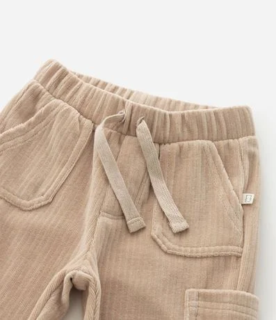 Pantalón Infantil Canelado con Bolsillos Cargo – Talle 0 a 24 Meses 8
