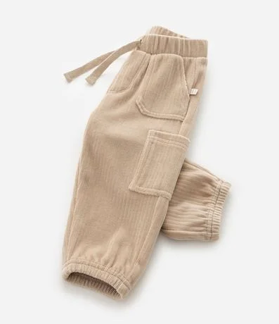 Pantalón Infantil Canelado con Bolsillos Cargo – Talle 0 a 24 Meses 4