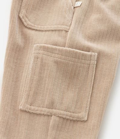Pantalón Infantil Canelado con Bolsillos Cargo – Talle 0 a 24 Meses 5