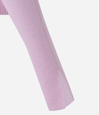 Blusa en Viscosa en Efecto Tricot con Cuello Polo y Cremallera 5