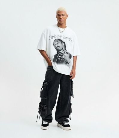 Remera Oversized en Algodón con Estampado Snoop Dogg 2