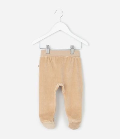 Pantalón Infantil con Pié Bordado Oso – Talle 0 a 18 Meses 2
