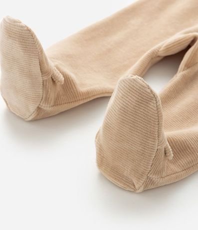 Pantalón Infantil con Pié Bordado Oso – Talle 0 a 18 Meses 5