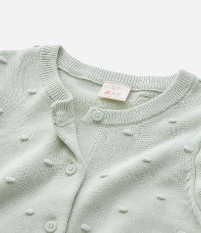 Cardigan Infantil en Efecto Punto con Volado Texturizado – Talle RN a 18 Meses 4