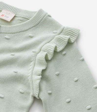 Cardigan Infantil en Efecto Punto con Volado Texturizado – Talle RN a 18 Meses 7