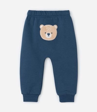 Conjunto Infantil Saco con Capucha y Pantalón Bordado de Oso – Talle 0 a 18 Meses 5
