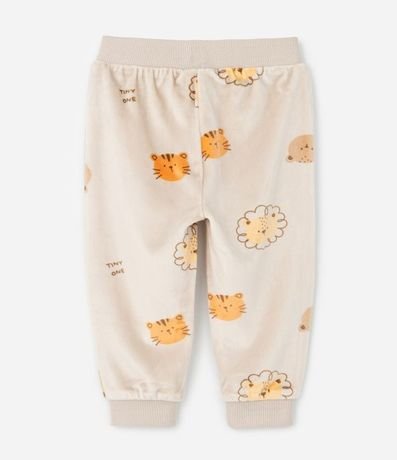 Conjunto Bebé Saco y Pantalón con Caritas de Animales  – Talle 0 a 24 Meses 5