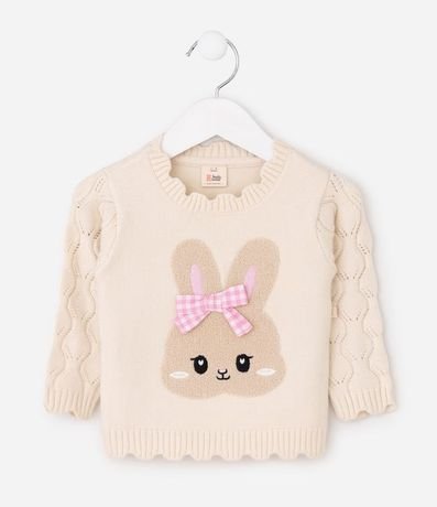 Suéter Infantil en Jacquard con Moña Aplicada – Talle RN a 12 Meses 2