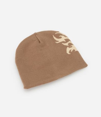 Gorro en Punto Doble Faz con Estampa Tribal Abstracta 2