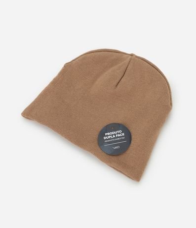 Gorro en Punto Doble Faz con Estampa Tribal Abstracta 3