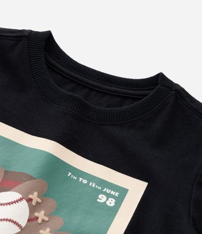 Remera Infantil con Estampa de Baseball - Talle 1 a 6 años 4