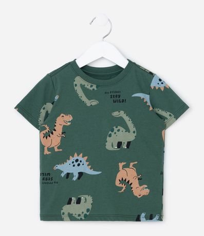 Remera Infantil con Estampa de Dinos - Talle 1 a 6 años