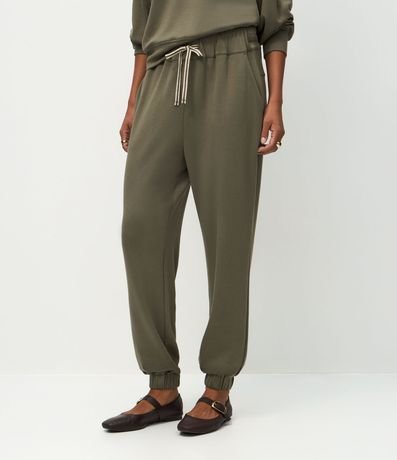 Pantalón Jogger en Algodón con Lazo en la Cintura 4