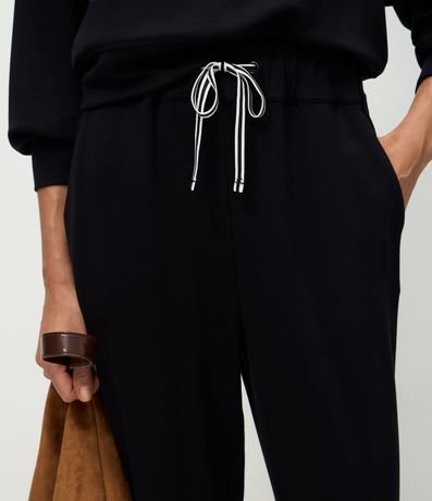 Pantalón Jogger en Algodón con Lazo en la Cintura 3
