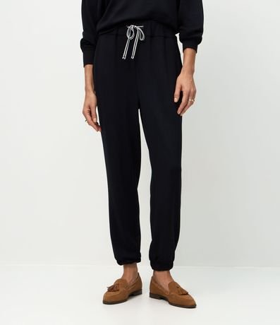 Pantalón Jogger en Algodón con Lazo en la Cintura 4