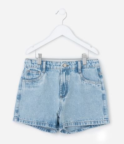 Short Infantil en Jeans Marmorizado con Brillitos - Talle 5 a 14 años 2