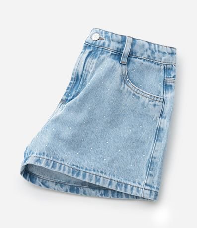 Short Infantil en Jeans Marmorizado con Brillitos - Talle 5 a 14 años 8