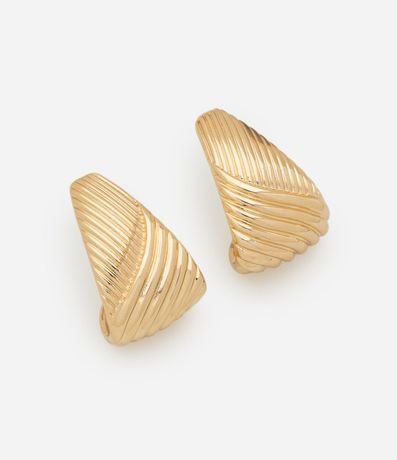 Caravana Botón de Forma Triangular con Textura en Lineas