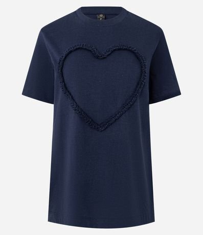Remera en Algodón con Volado de Corazón 5