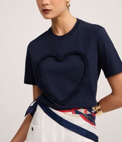 Remera en Algodón con Volado de Corazón 4