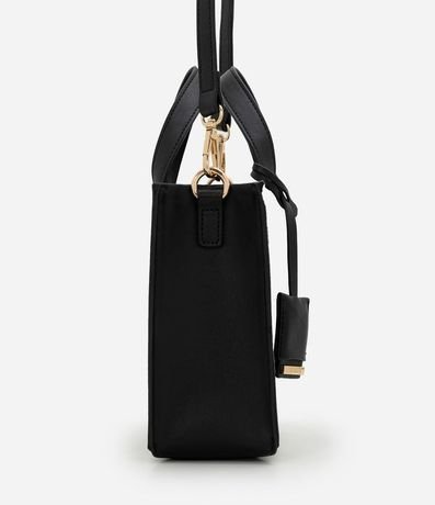 Cartera Satchel Mediana con Asa Larga y detalles Metalizados 2