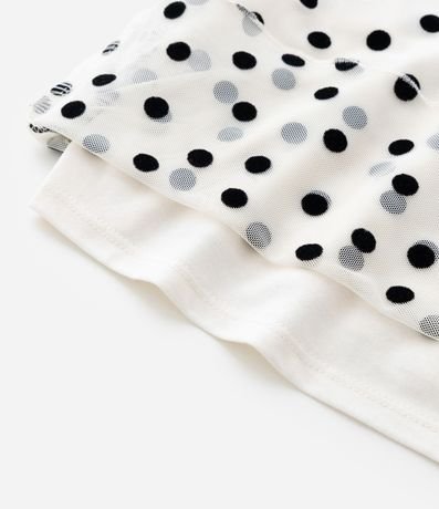 Remera Infantil en Tule de Lunares con Cuello Alto y Musculosa Interna – Talle 5 a 14 años 6