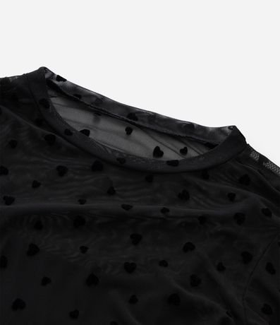 Remera Infantil en Tule con Corazones y Musculosa Interna – Talle 5 A 14 años 6