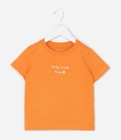 Remera Infantil con Bordado Lettering y Limón  - Talle 1 a 6 años 2