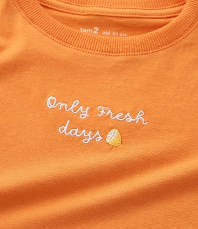 Remera Infantil con Bordado Lettering y Limón  - Talle 1 a 6 años 5