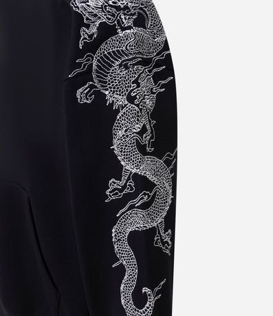Saco en Algodón de Felpa con Dragón Oriental 3
